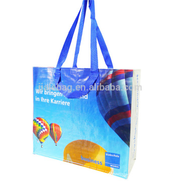 Bolsa de compras de comestibles impermeable reutilizable del logotipo de encargo impreso